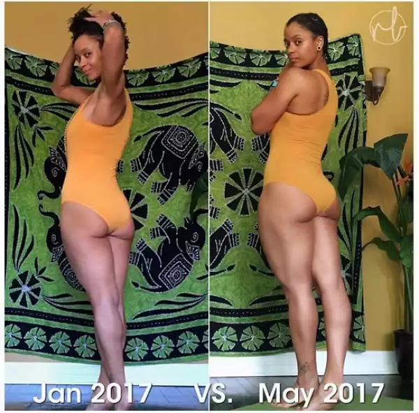 Check Out The Body Transformation Of This Female Fitness Trainer In 5 Months {Photos}